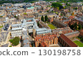 Cambridge University buildings and courtyards seen from above on a summer day 130198758