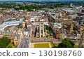Cambridge Market Square and Great St Mary's Church rising above the City of Cambridge, UK 130198760