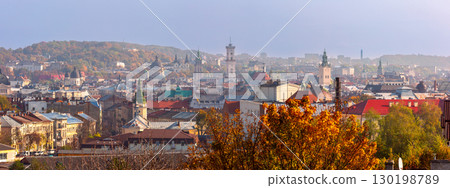Panoramic cityscape of Lviv, Ukraine 130198789