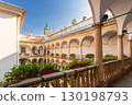 Italian courtyard on a sunny day in Lviv, Ukraine 130198793