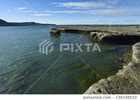 Coastal landscape with cliffs in Peninsula Valdes, World Heritage Site, Patagonia Argentina Coastal landscape with cliffs in Peninsula Valdes, World Heritage Site, Patagonia Argentina 130198810
