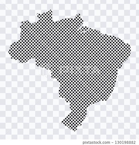 Brazil halftone map vector illustration 130198882