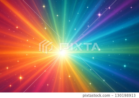 Gradient celestial light - vivid radiating lines 130198913
