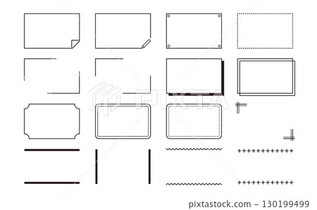Set of 16 simple rectangular frames 130199499