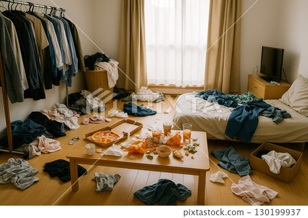 The real life of a messy room 130199937