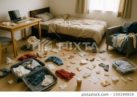 The real life of a messy room 130199939