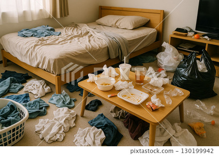 The real life of a messy room 130199942
