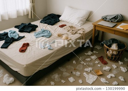 The real life of a messy room 130199990