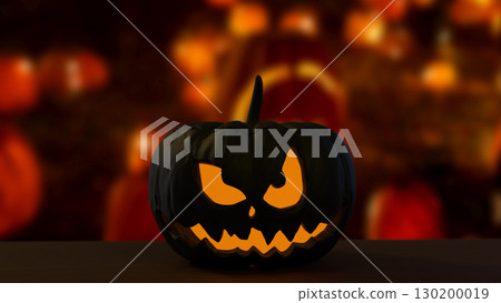 The Black Pumpkin for Halloween orHoliday concept 3d Rendering. The Black Pumpkin for Halloween orHoliday concept 3d Rendering. 130200019