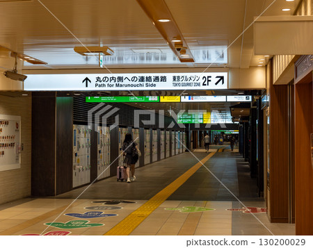 從JR東京車站八重洲方向看到的「北地下通道」和指示牌 130200029