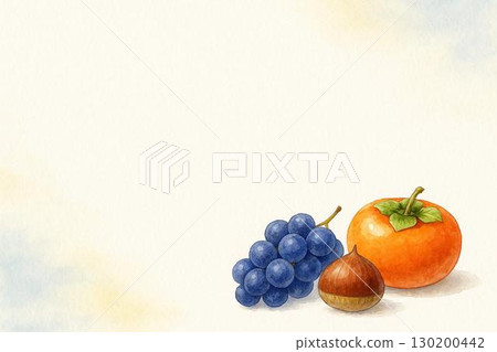 Various fruits painted in watercolor Various fruits painted in watercolor 130200442