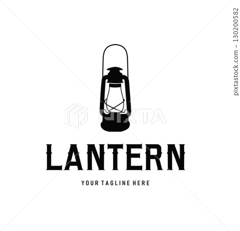 Lantern logo design vintage retro old lamp with a cool modern black silhouette concept, template illustration symbol Lantern logo design vintage retro old lamp with a cool modern black silhouette concept, template illustration symbol 130200582