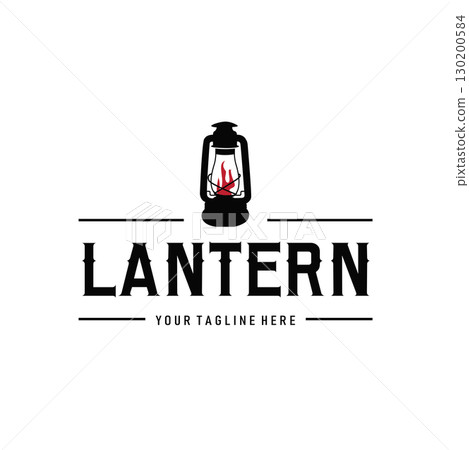 Lantern logo design vintage retro old lamp with a cool modern black silhouette concept, template illustration symbol Lantern logo design vintage retro old lamp with a cool modern black silhouette concept, template illustration symbol 130200584
