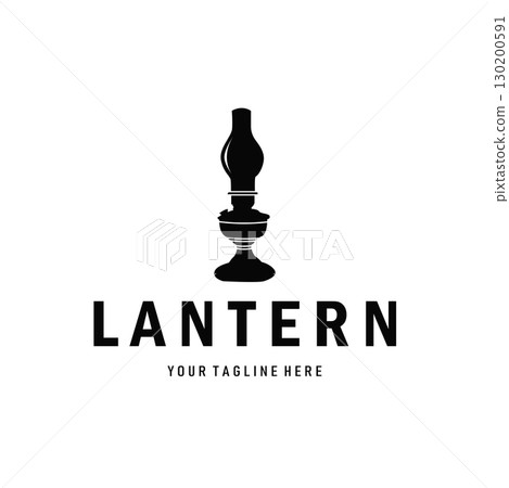 Lantern logo design vintage retro old lamp with a cool modern black silhouette concept, template illustration symbol Lantern logo design vintage retro old lamp with a cool modern black silhouette concept, template illustration symbol 130200591