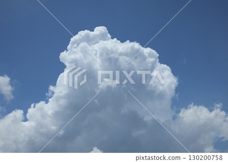 A summer skyscape with blue skies and clouds 130200758