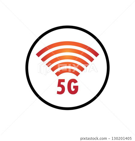 5g icon template vector logo illustration 130201405