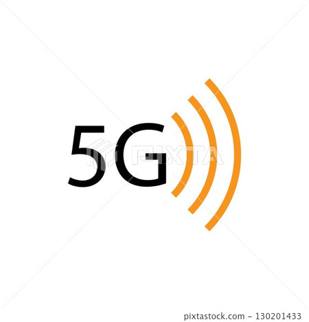5g icon template vector logo illustration 130201433