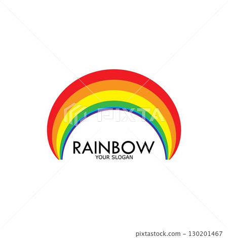 Rainbow vector icon illustration 130201467