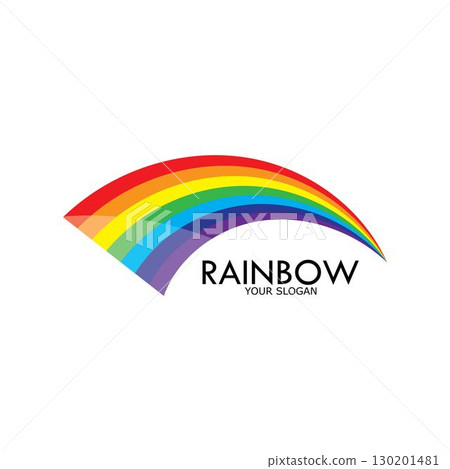 Rainbow vector icon illustration 130201481