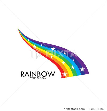 Rainbow vector icon illustration 130201482