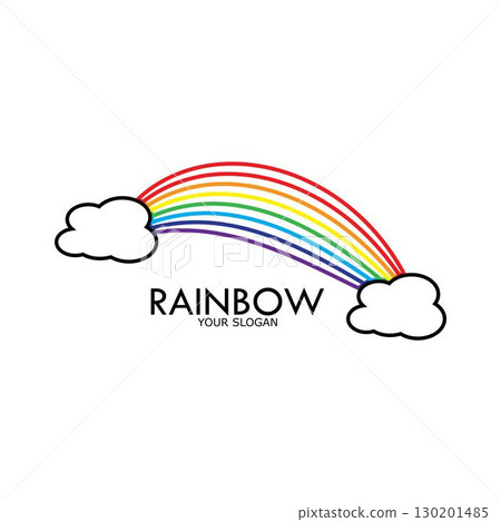 Rainbow vector icon illustration Rainbow vector icon illustration 130201485