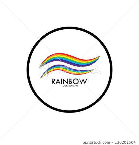 Rainbow vector icon illustration 130201504