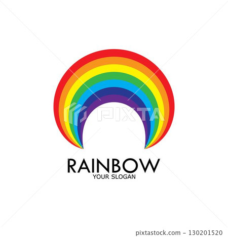 Rainbow vector icon illustration 130201520