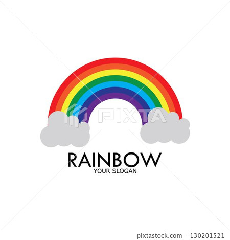 Rainbow vector icon illustration Rainbow vector icon illustration 130201521