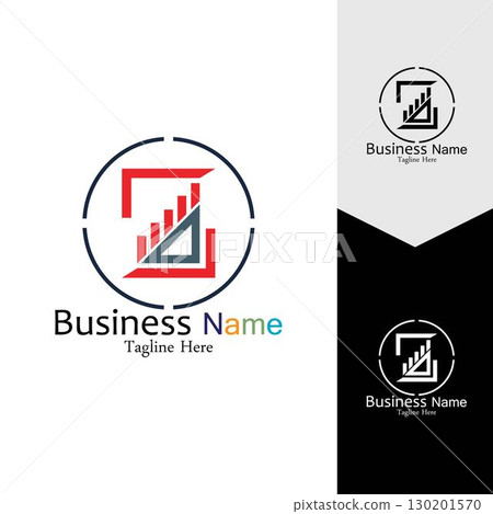 Business Marketing and finance vector logo concept template design Business Marketing and finance vector logo concept template design 130201570