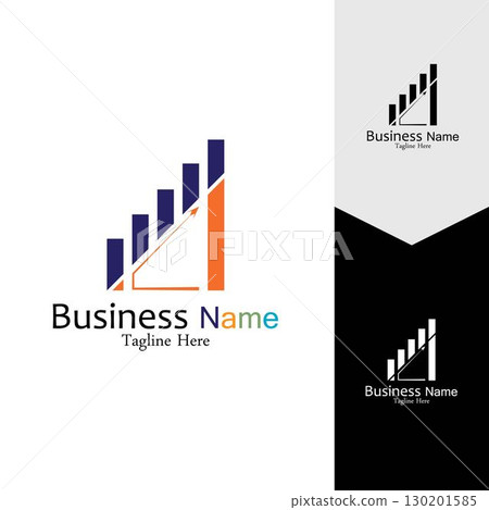 Business Marketing and finance vector logo concept template design Business Marketing and finance vector logo concept template design 130201585