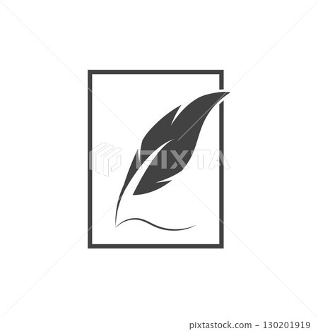 Feather logo vector template Feather logo vector template 130201919