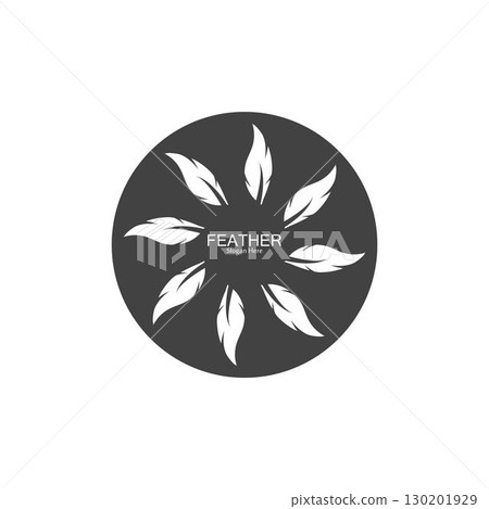 Feather logo vector template Feather logo vector template 130201929