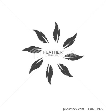 Feather logo vector template Feather logo vector template 130201972