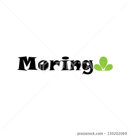 Moringa leaf logo illustration vector design Moringa leaf logo illustration vector design 130202069