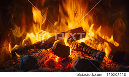 溫暖的營火照亮冬夜 溫暖的營火照亮冬夜 130202218