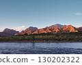 river and rocky mountains at sunset in Tianshan Mysterious Grand Canyon, Xinjiang, China 130202322