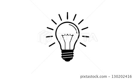 Light Bulb Icon Energy Saving Idea Concept Vector Illustration Design 130202416
