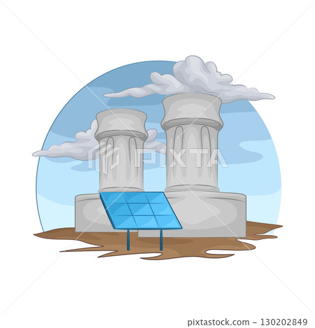 Illustration of Nuclear Power Plant  130202849