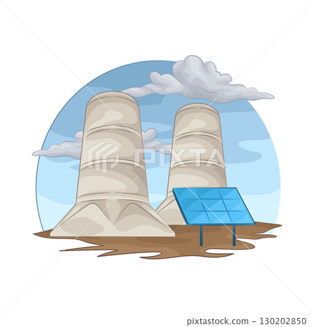 Illustration of Nuclear Power Plant  130202850