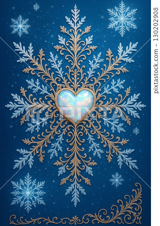 Gorgeous gold embellishment and opal heart design Gorgeous gold embellishment and opal heart design 130202908