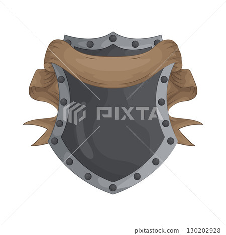 Illustration of Ribboned Shield Illustration of Ribboned Shield 130202928