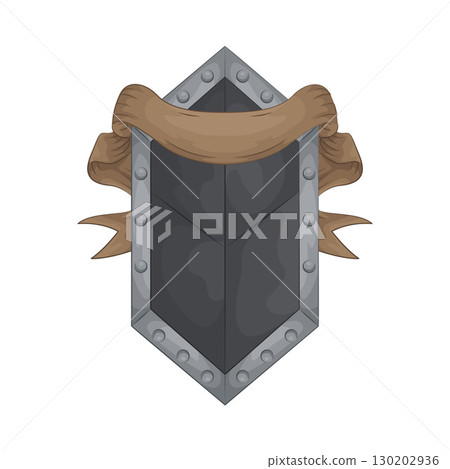 Illustration of Ribboned Shield Illustration of Ribboned Shield 130202936