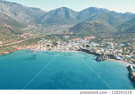 Charming Village of Bali in Crete with Blue Sea, Majestic Mountains 130203528