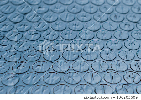 Abstract blue background with identical circles and patterns inside Abstract blue background with identical circles and patterns inside 130203609