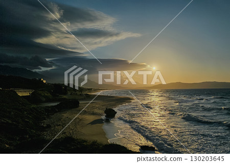 Breathtaking Cretan landscape at sunset - a painting crafted by the Universe 130203645