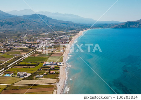 Stunning long beach in Crete between Georgioupolis and Rethymno Stunning long beach in Crete between Georgioupolis and Rethymno 130203814