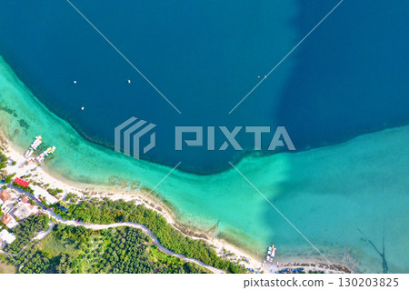 Stunning aerial view of Lake Kournas near Georgioupoli, Crete Stunning aerial view of Lake Kournas near Georgioupoli, Crete 130203825