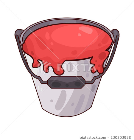 illustration of paint bucket illustration of paint bucket 130203958