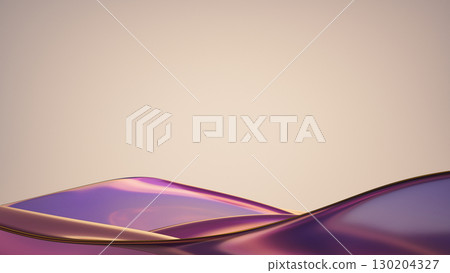 Modern abstract background. Glossy gradient surface in purple and beige tones. 130204327