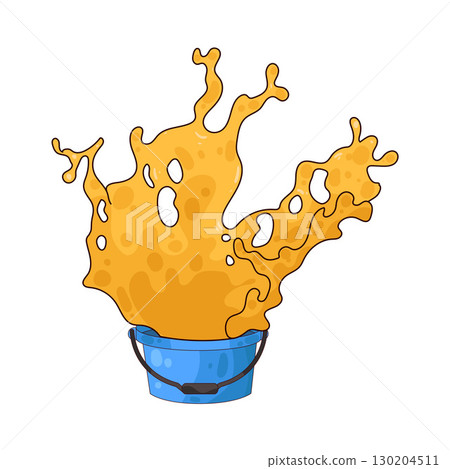 illustration of paint bucket splash 130204511